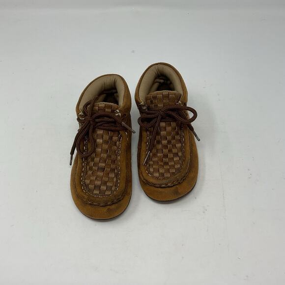 Double Barrel Boots Child Toddler Size 7 Brown Chukka Moccasin Tie Laces Dbl - Picture 2 of 11